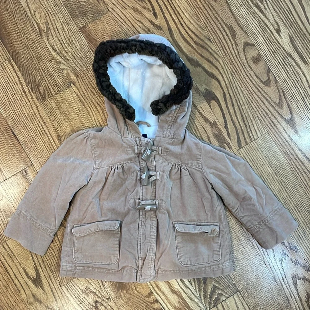 Baby Gap Fleece Lined Hooded Jacket/Coat. Size 2T. Excellent/Like New Condition.